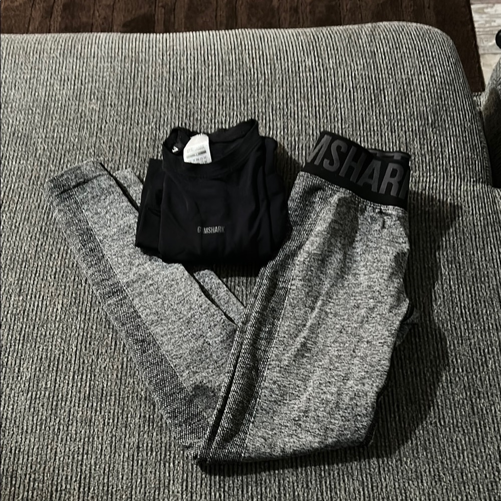 Gymshark women’s xsm Black and Gray Activewear Set